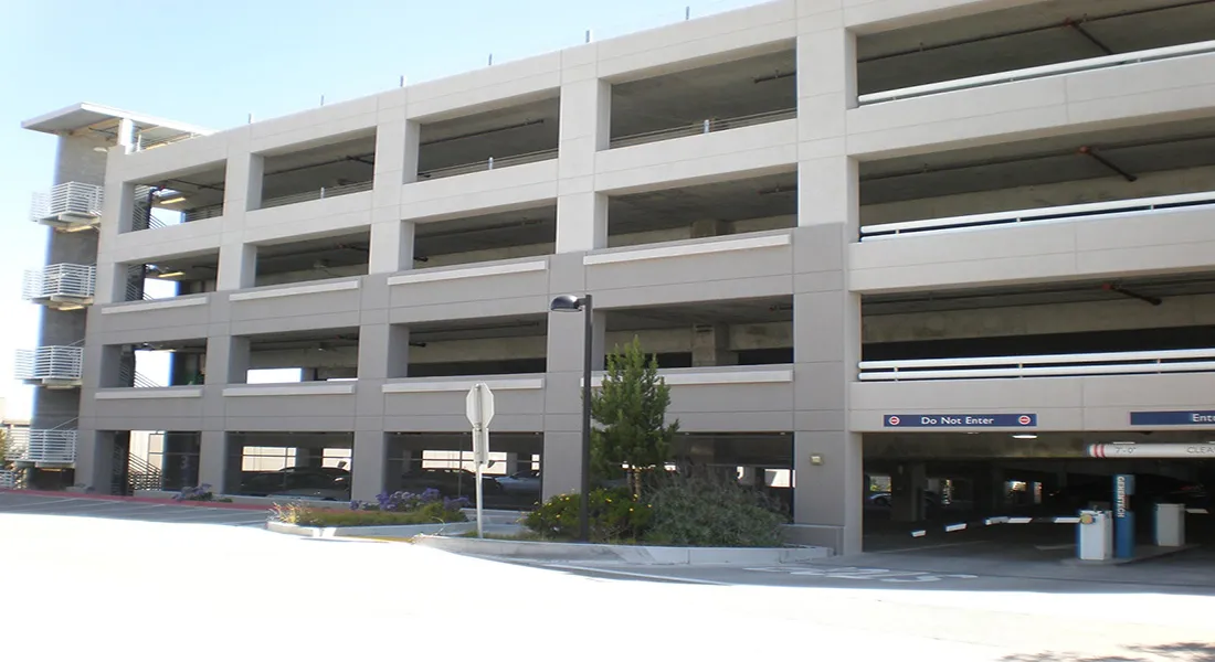 Multi-level commercial parking garage complex