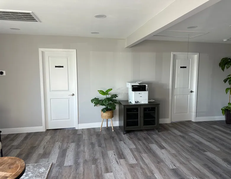 Our office inside view showing office doors